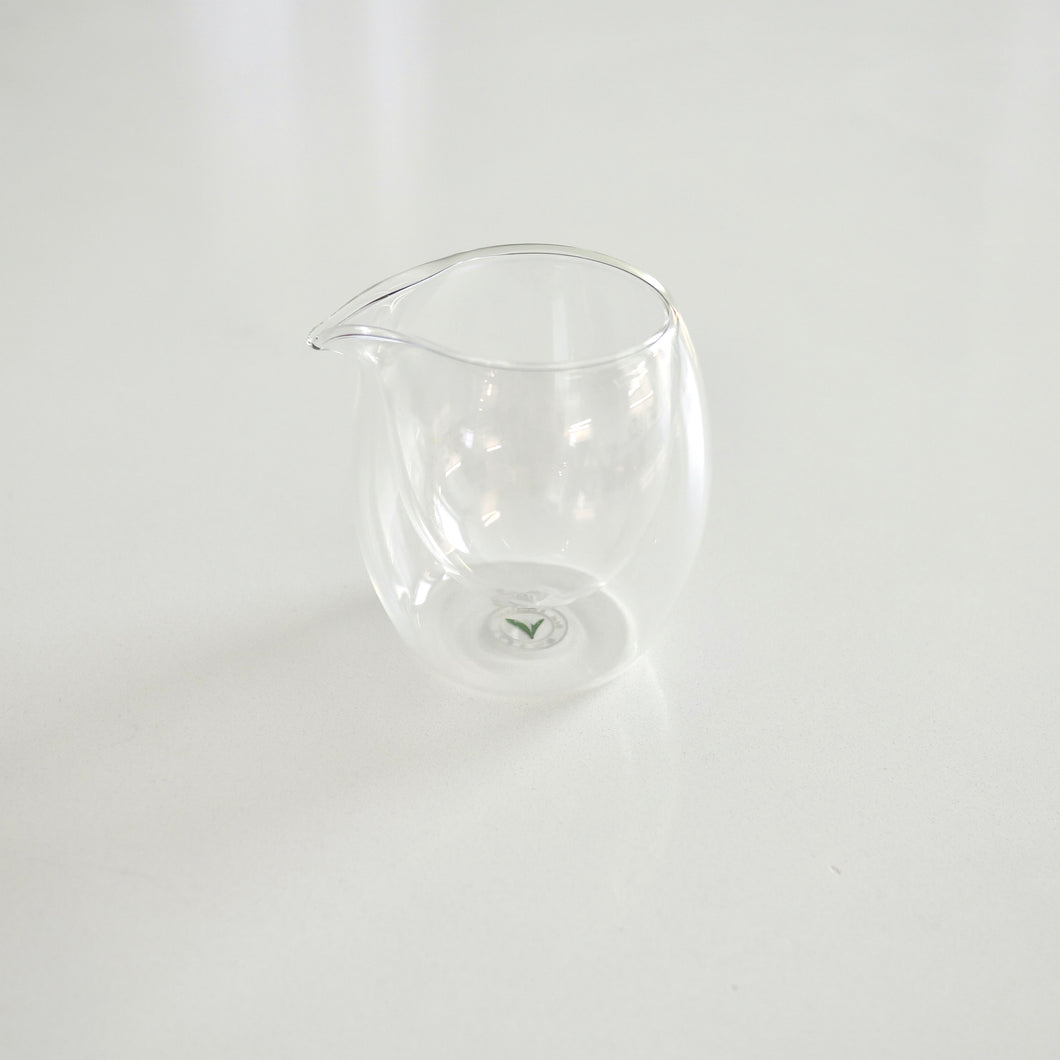 Small Double Wall Glass Tea Pitcher 小品玻璃茶海 （公道杯）