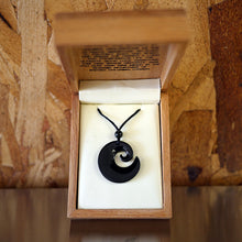 Black Jade Koru Pendant