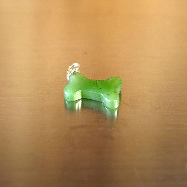 Jade Dog Bone Charm Pendant Only